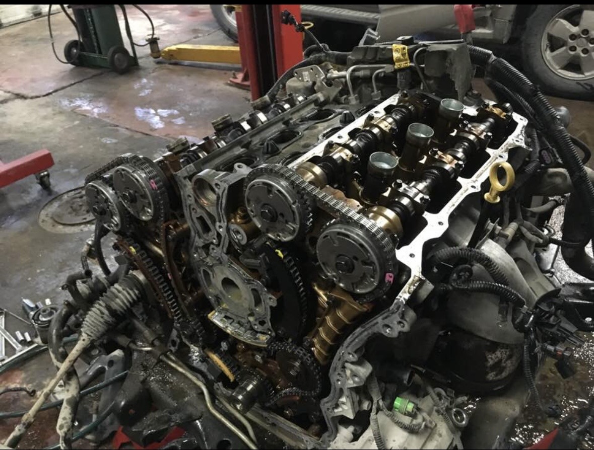 Engine torn down for timing chain and cam work