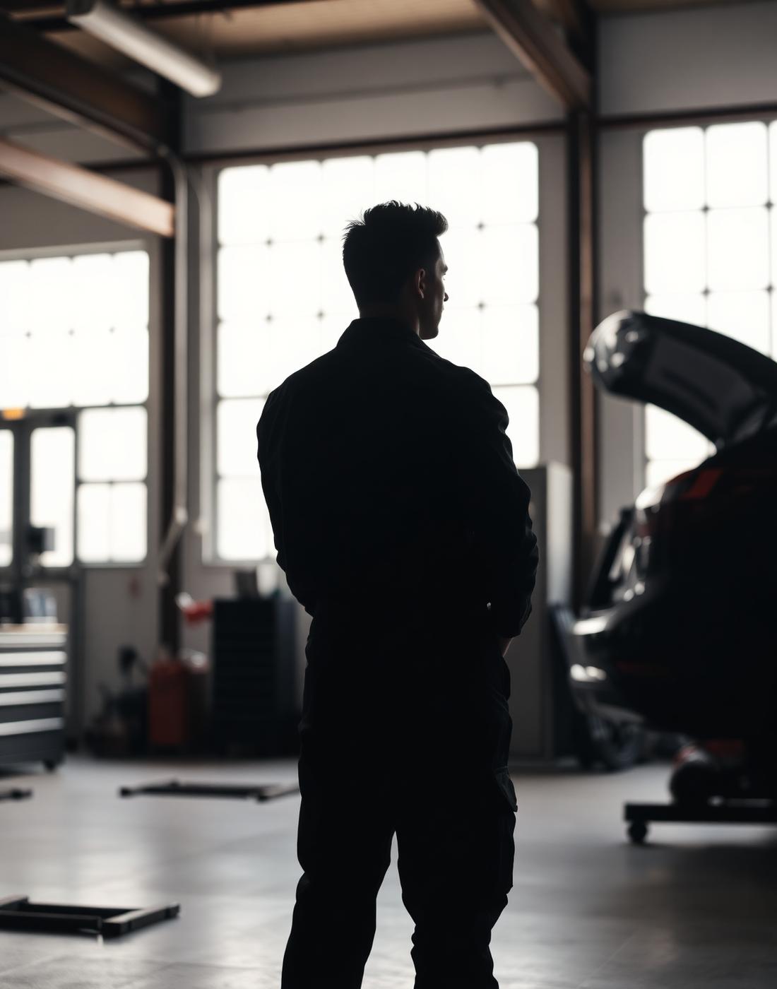 Joseph Boisclair in his workshop